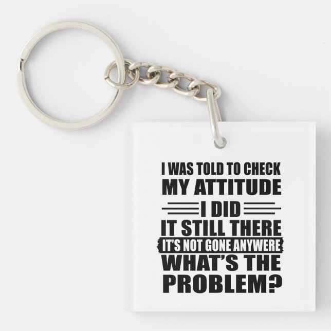 Funny sarcastic quotes humour sarcasm introvert keychain (Front)
