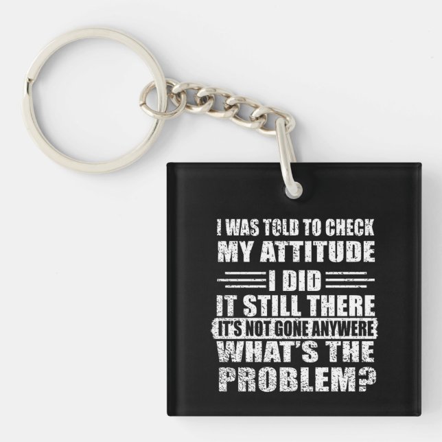 Funny sarcastic quotes humour sarcasm introvert keychain (Front)