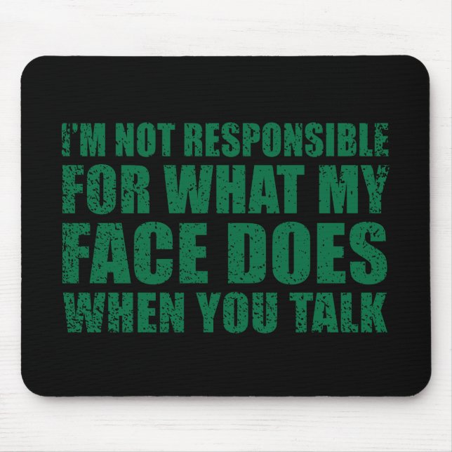 Funny sarcastic quotes humour sarcasm introvert mouse pad (Front)