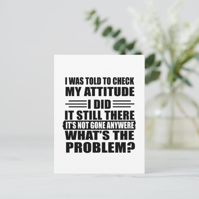 Funny sarcastic quotes humour sarcasm introvert postcard (Standing Front)