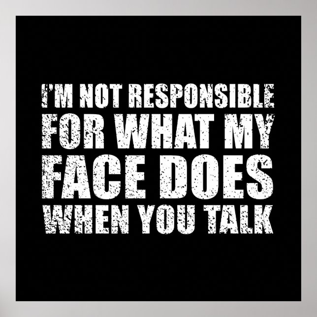 Funny sarcastic quotes humour sarcasm introvert poster (Front)