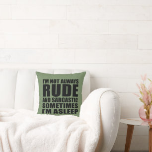 Funny sarcastic quotes humour sarcasm introvert throw pillow