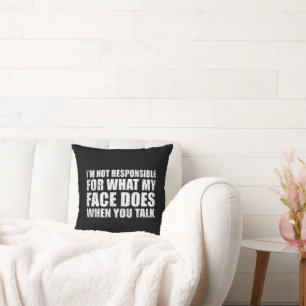 Funny sarcastic quotes humour sarcasm introvert throw pillow