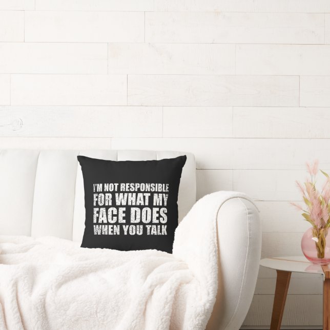 Funny sarcastic quotes humour sarcasm introvert throw pillow (Couch)