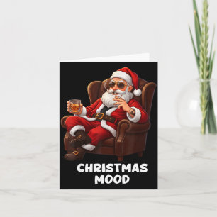 Funny Sarcastic Santa Smoking And Drinking “christ Card