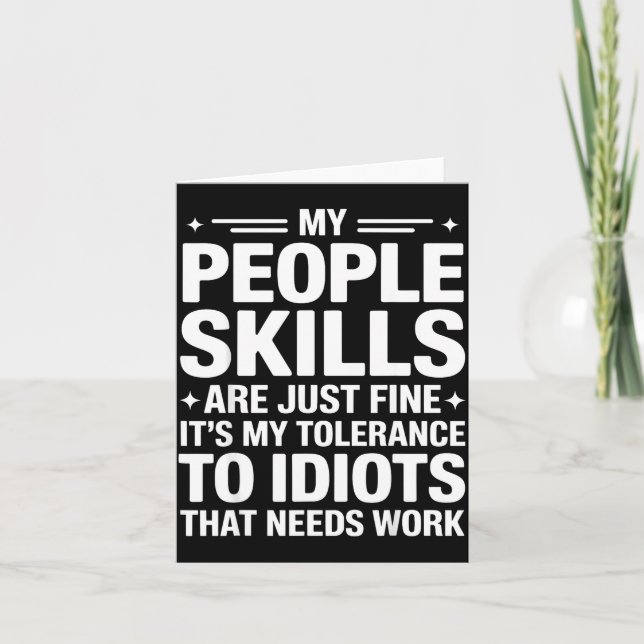 Funny Sarcastic Saying Humour Introvert Workplace  Card (Front)
