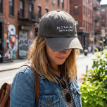 Funny Sarcastic Saying Sassy Cheeky Humour Lazy Embroidered Hat<br><div class="desc">This distressed hat features white embroidered text with a sarcastic take on winging it through life. With a worn-in look and a sense of humour,  it’s perfect for the perpetually unbothered,  overwhelmed,  or just vibing. Great for casual outfits,  lazy weekends,  or gifting to friends who live in organized chaos.</div>