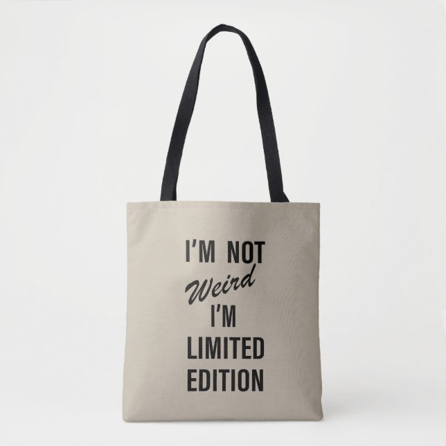 Funny sarcastic sayings black font tote bag (Front)