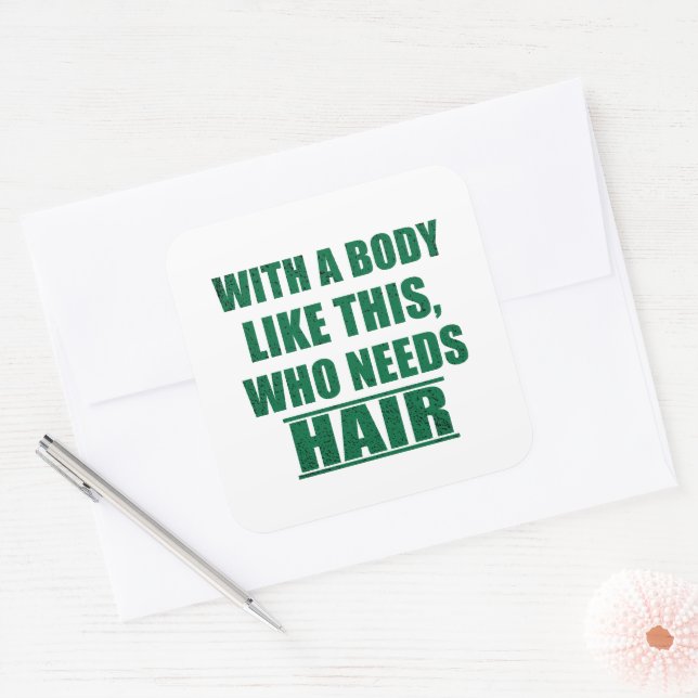 Funny sarcastic sayings humour sarcasm square sticker (Envelope)