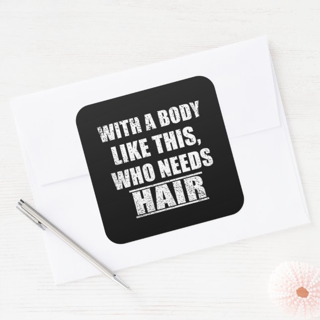 Funny sarcastic sayings humour sarcasm square sticker (Envelope)