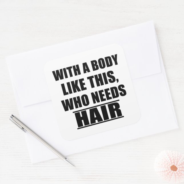 Funny sarcastic sayings humour sarcasm square sticker (Envelope)