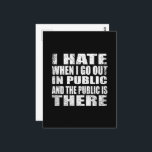 Funny sarcastic slogan adult humour introvert postcard<br><div class="desc">If you like funny sarcastic quotes or great humourous designs, this original slogan is for you. It's a great gift for your family, friends, or yourself! This design is ideal for anyone who loves sarcasm and humour. If you like this funny quote, check out more similar artworks in the Omitay...</div>