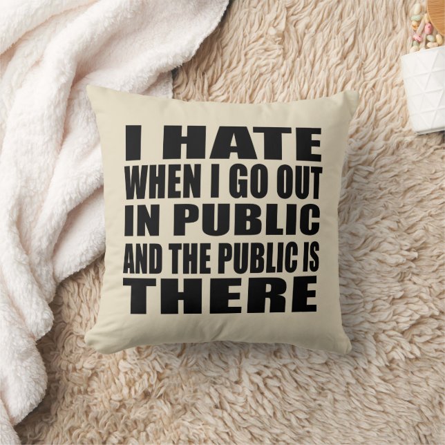 Funny sarcastic slogan adult humour introvert throw pillow (Blanket)