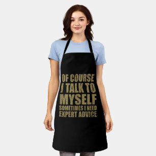 Funny sarcastic slogan humour sarcasm apron