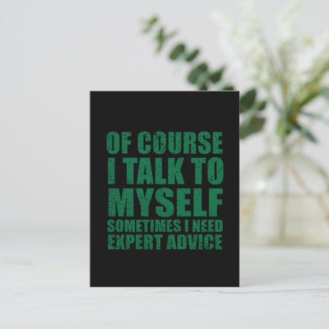 Funny sarcastic slogan humour sarcasm postcard (Standing Front)