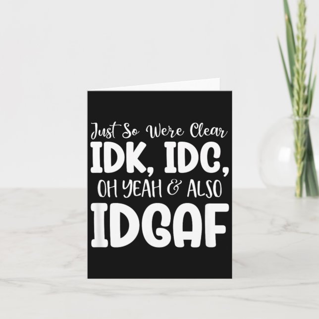 Funny Sarcastic Speak The Truth Offensive Quote Card (Front)