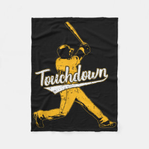 Funny Sarcastic Touchdown Baseball Football Sports Fleece Blanket