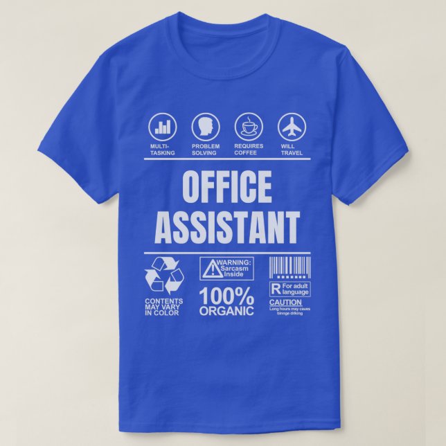 Funny Sarcastic Unique Gift For Office Assistant J T-Shirt (Design Front)
