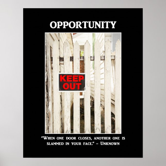 Funny Sarcastic When One Door Closes Poster (Front)