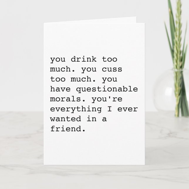 Funny sarcastic will you be my bridesmaid card (Front)