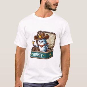  Funny Sardine Cowboy Sheriff Tee