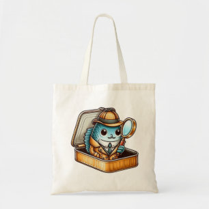 Funny Sardine Detective Tote Bag