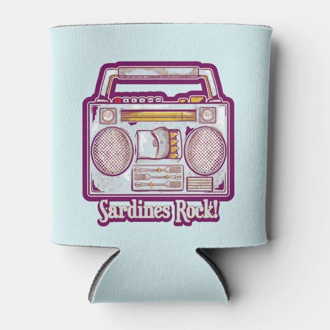 Funny sardines tin stereo can cooler (Front)