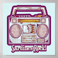 Funny sardines tin stereo