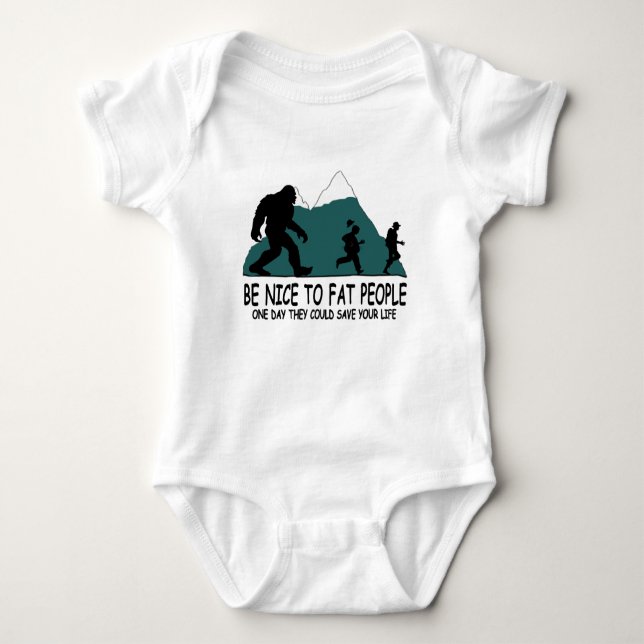 Funny Sasquatch Baby Bodysuit (Front)