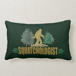 Funny Sasquatch Big Foot Believe! Hunt Lumbar Pillow