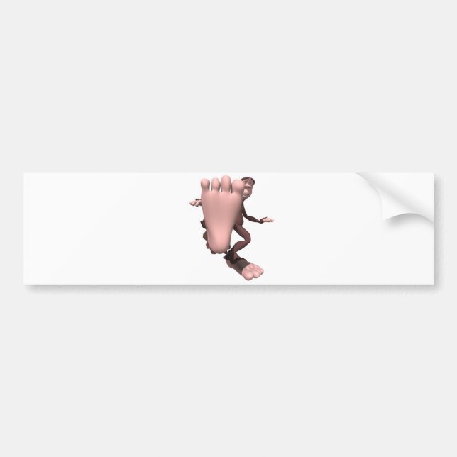 funny sasquatch bigfoot bumper sticker (Front)