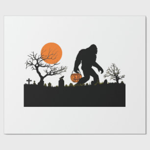 Funny Sasquatch Bigfoot Halloween Costume T-shirt Wrapping Paper