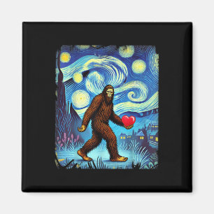 Funny Sasquatch Bigfoot Heart Valentines Day Boys Magnet