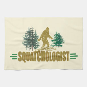 Funny Sasquatch, Bigfoot Kitchen Towel