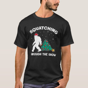 Funny Sasquatch Christmas Quote Tree Bigfoot Xmas  T-Shirt