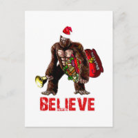 Funny Sasquatch Santa Claus Christmas Design