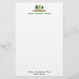 Funny Sasquatch, Squatchin, Squatching, Believer Stationery