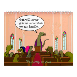 Funny Satire Dinosaur Cartoons Parody Humans Calendar