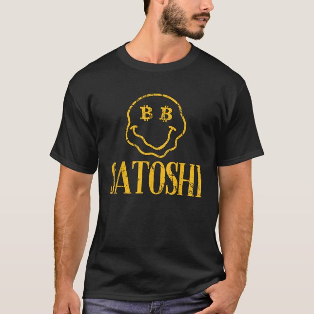 Funny Satoshi Est 2009 Bitcoin Creator Blockchain  T-Shirt (Front)