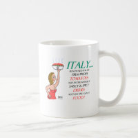 Funny Saucy Spicy Italian Women and Food Cartoon