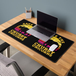 Funny Save The Chubby Unicorns Zoo Keeper Desk Mat