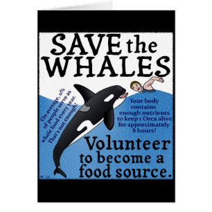 Funny Save the Whales Satire Spoof Humour