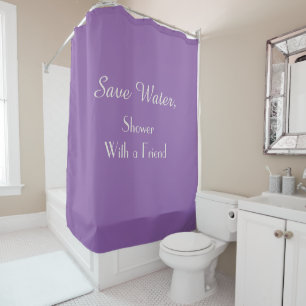 Funny Save Water Shower w/ Friend Purple Orchid