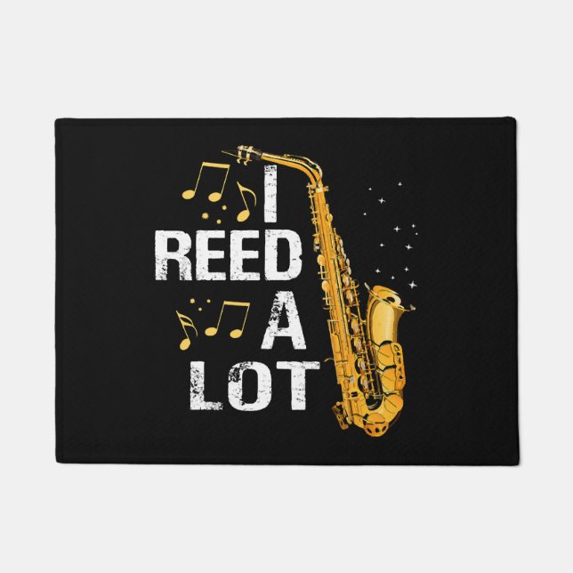 Funny Saxophone Doormat (Front)