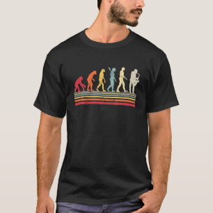 Funny Saxophone Evolution Of Man Vintage Retro Wom T-Shirt