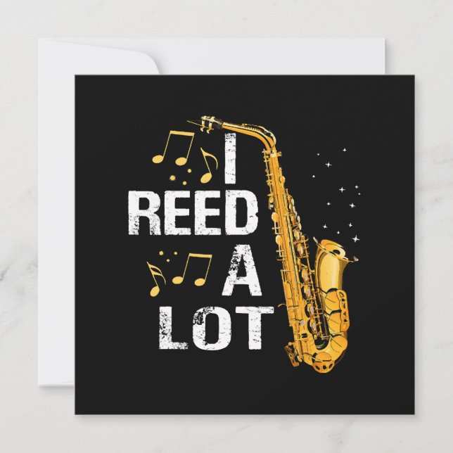 Funny Saxophone Invitation (Front)