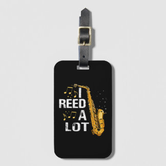 Funny Saxophone Luggage Tag