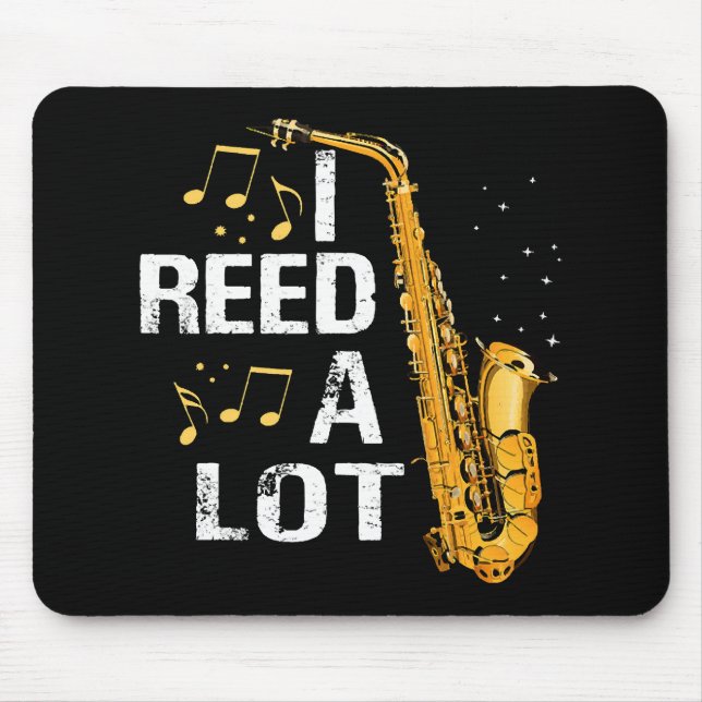 Funny Saxophone Mouse Pad (Front)
