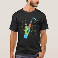 Funny Saxophone Musician Jazz Music Lover Colorful