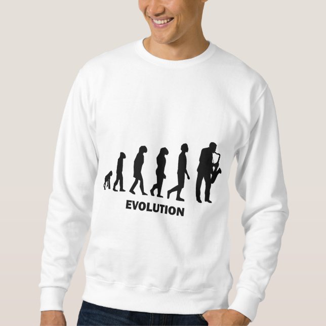 funny saxophone player sweatshirt (Front)